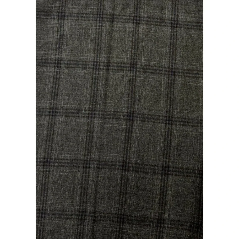 Shaquille O'Neal XLG Mens Grey Plaid Stretch Dress Pants 52W x 32L ONYXPF2AB140